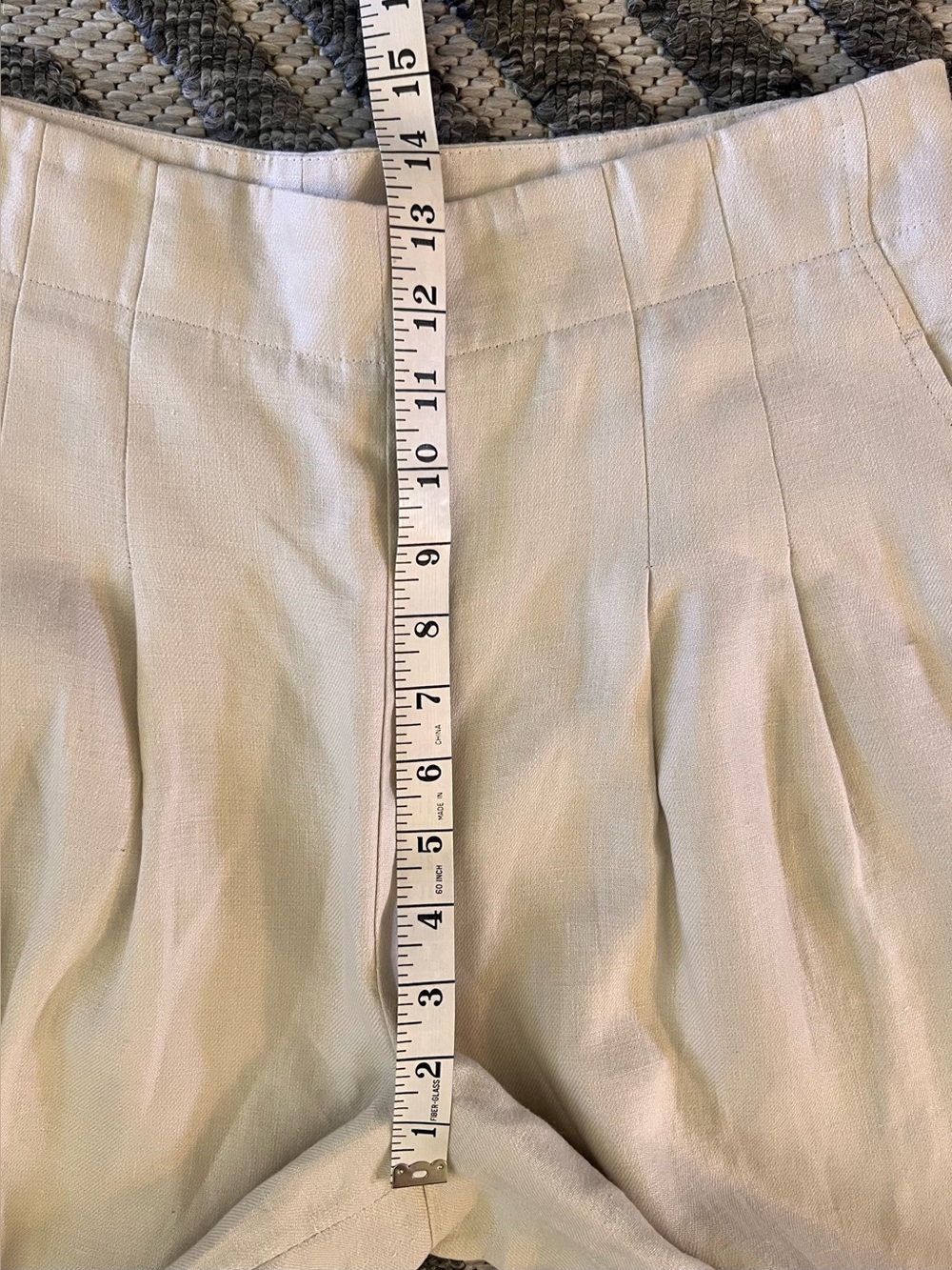 LAFAYETTE 148 New York Sz 10 Cream Linen Wide Leg High Rise Pleated Pant Org$998 - Picture 11 of 13